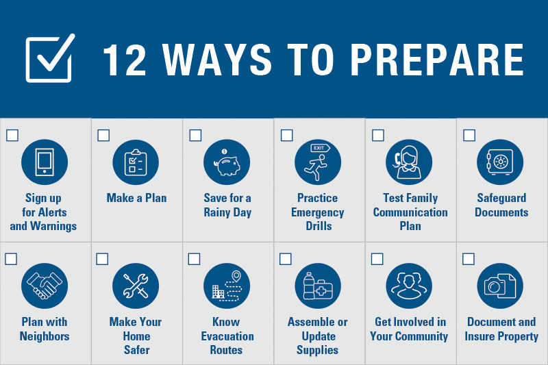 12 ways to prepare for an emergency